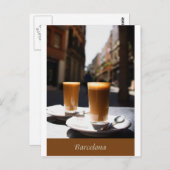 Barcelona Kaffeepause Postkarte (Vorne/Hinten)