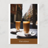 Barcelona Kaffeepause Postkarte (Vorderseite)
