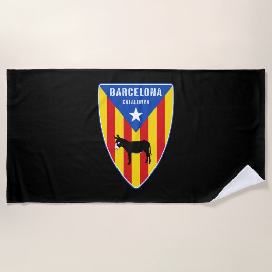 Barcelona Katalonien Estelada Strandtuch (Vorderseite)
