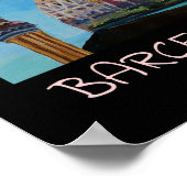 Barcelona Katalonien Sagrada Familia Retro Poster (Ecke)