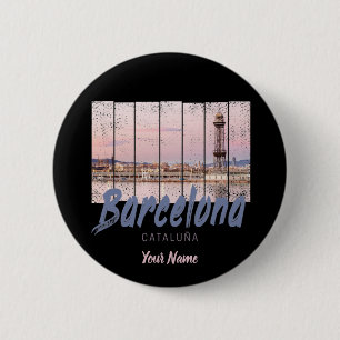 Barcelona - Katalonien - Sonnenuntergang Skyline S Button