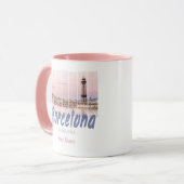 Barcelona - Katalonien - Sonnenuntergang Skyline S Tasse (Vorderseite Links)