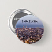 Barcelona Katalonien Sunset Skyline Spanien Stadt Button (Vorne & Hinten)