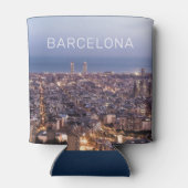 Barcelona Katalonien Sunset Skyline Spanien Stadt Dosenkühler (Rückseite)