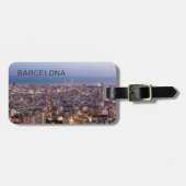 Barcelona Katalonien Sunset Skyline Spanien Stadt Gepäckanhänger (Vorderseite horizontal)