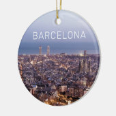 Barcelona Katalonien Sunset Skyline Spanien Stadt Keramik Ornament (Links)