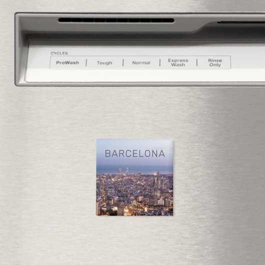 Barcelona Katalonien Sunset Skyline Spanien Stadt Magnet (In Situ (Geschirrspüler))