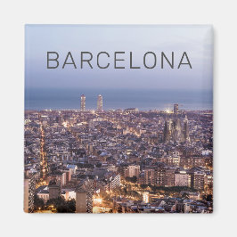 Barcelona Katalonien Sunset Skyline Spanien Stadt Magnet