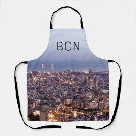 Barcelona Katalonien Sunset Skyline Spanien Stadt Schürze