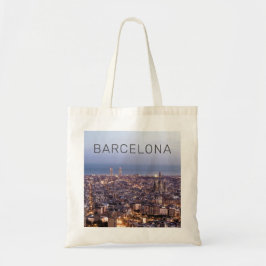 Barcelona Katalonien Sunset Skyline Spanien Stadt Tragetasche