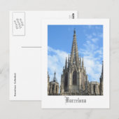 Barcelona Kathedrale Postkarte (Vorne/Hinten)