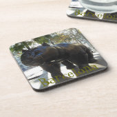 Barcelona-Katzen-Statue auf Las Ramblas Getränkeuntersetzer (Linke Seite)