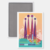 Barcelona Kühlschrank Magnet (Vorderseite/Rückseite)