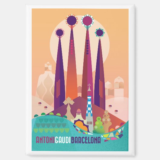 Barcelona Kühlschrank Magnet (Vorderseite)