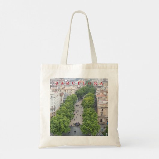 Barcelona La Rambla Aussicht Tasche (Rückseite)