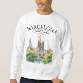Barcelona Landscape – Iconic Cathedral & City  Sweatshirt (Vorderseite)