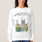 Barcelona Landscape – Iconic Cathedral & City  Sweatshirt (Vorderseite)