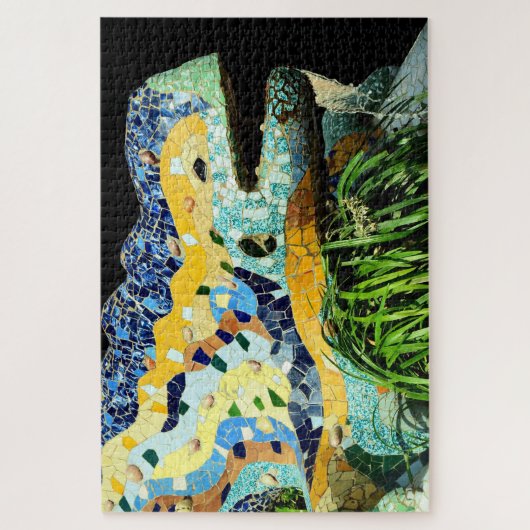 Barcelona & Lizard - berühmtes Gaudi, Spanien/Kata Puzzle (Vertikal)