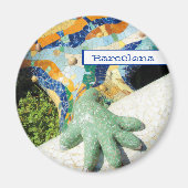 Barcelona Lizard Hand Mosaics Magnet (Vorne)