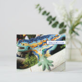 Barcelona Lizard Hand Mosaics Postkarte (Stehend Vorderseite)