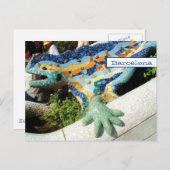 Barcelona Lizard Hand Mosaics Postkarte (Vorne/Hinten)