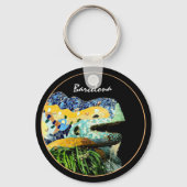 Barcelona Lizard & Park Guell, Catalonia / Gaudi Schlüsselanhänger (Rückseite)