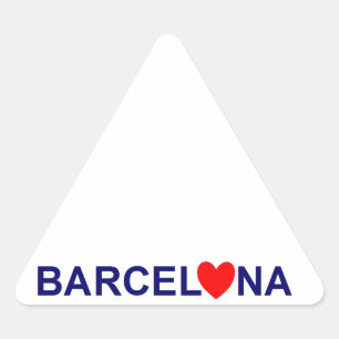 Barcelona Love Dreieckiger Aufkleber