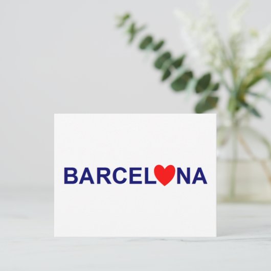 Barcelona Love Postkarte (Stehend Vorderseite)
