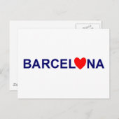 Barcelona Love Postkarte (Vorne/Hinten)