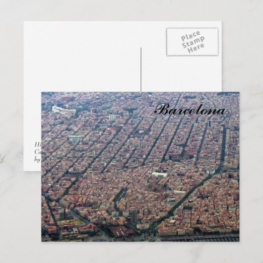Barcelona-Luftfahrt Postkarte (Vorne/Hinten)