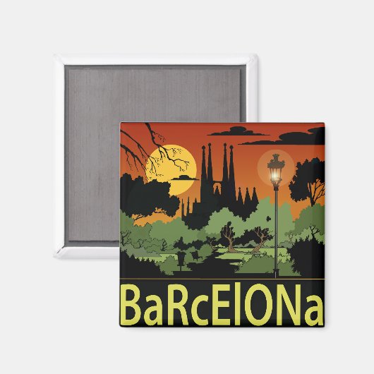 Barcelona. Magnet (Vorderseite/Rückseite)