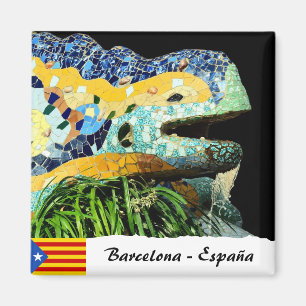 Barcelona Magnet, Eidechsenbrunnen, Spanien Magnet