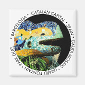 Barcelona Magnet, Lizard, Spanien/Katalonien Magnet (Vorne)