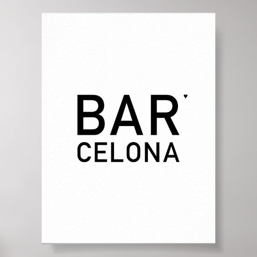 Barcelona - minimalistic typography poster (Vorne)
