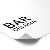 Barcelona - minimalistic typography poster (Ecke)