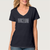Barcelona Moderne Minimalistische Reisetipografie T-Shirt (Vorderseite)