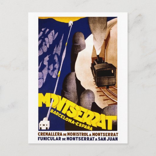 Barcelona Montserrat Spanien Postkarte (Vorderseite)