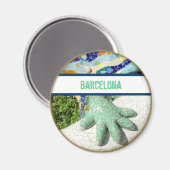Barcelona Mosaik Lizard Magnet (Vorderseite/Rückseite)