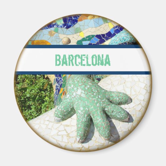 Barcelona Mosaik Lizard Magnet (Vorne)