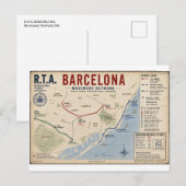 Barcelona Movement Network Postkarte | R.T.A. (Vorne/Hinten)