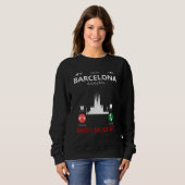 Barcelona nennt Spanien Souvenir Sweatshirt (Vorne ganz)