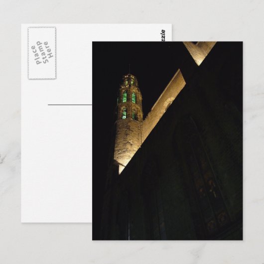 Barcelona Night Postkarte (Vorne/Hinten)