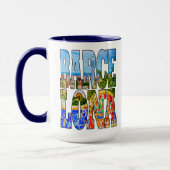 Barcelona Parc Guell Spanien Typografie Kunst Tasse (Links)