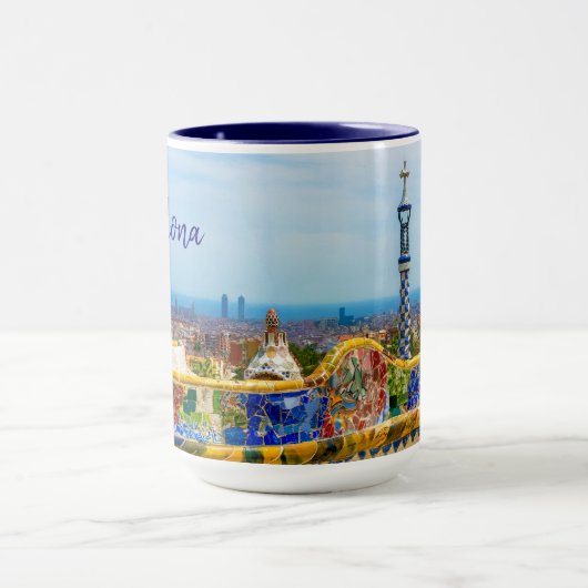 Barcelona Park Guell Fine Art Fotografy Tasse (Zentrum)