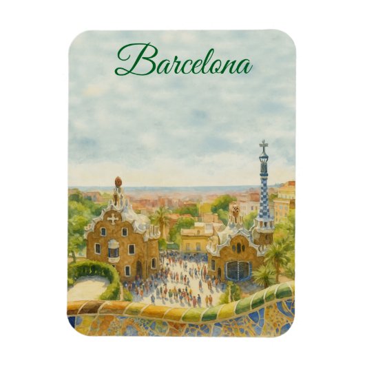 Barcelona Park Guell Magnet (Vertikal)