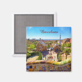 Barcelona, Park Guell Magnet (Vorderseite/Rückseite)