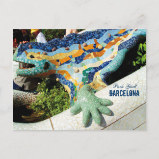 Barcelona Park Guell Mosaics Postkarte