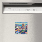 Barcelona, Park Guell, Sagrada Familia, Souvenir Magnet (In Situ (Geschirrspüler))