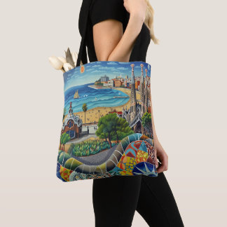 Barcelona, Park Guell, Sagrada Familia, Souvenir Tasche