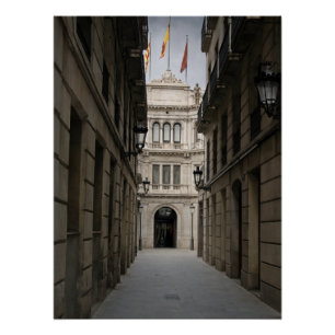 Barcelona Passage — Minimales Licht Poster